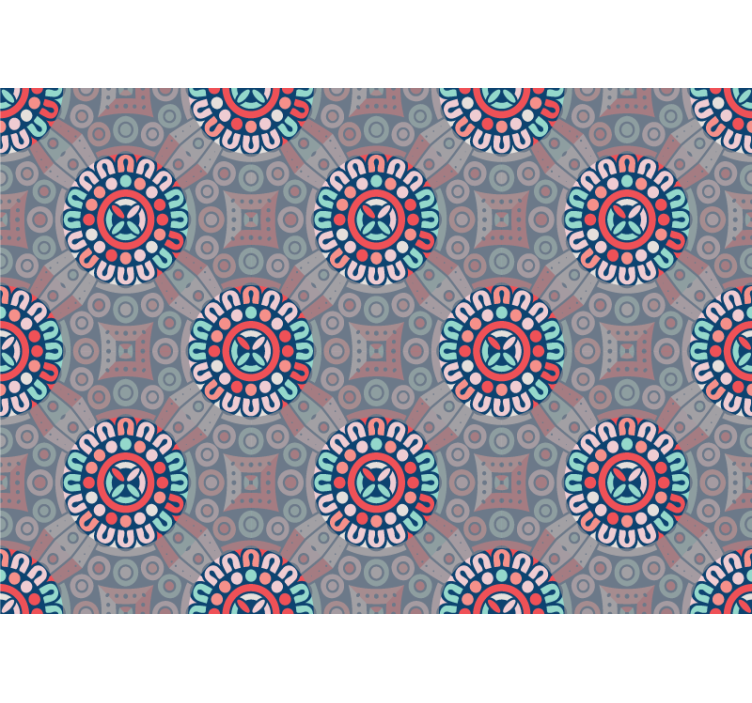 Geometric Floral Patterns wall mural - TenStickers