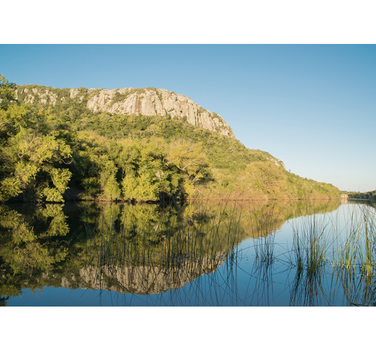 Mountain Reflection Scene landscape mural - TenStickers