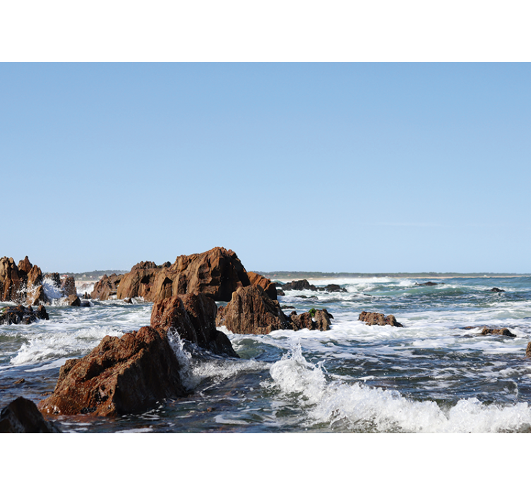 Rocky Shoreline View under the sea mural - TenStickers