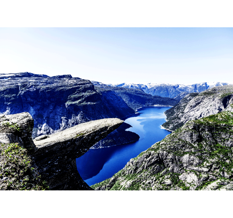 Majestic Fjord View landscape mural - TenStickers