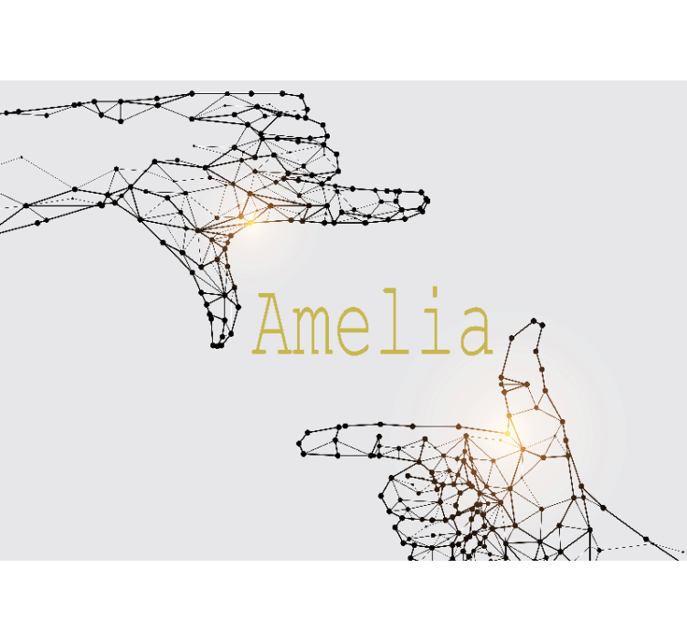 Interactive Hand Gesture custom wall mural - TenStickers