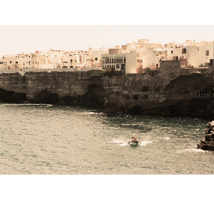 Seaside Coastal Village city wall mural - TenStickers