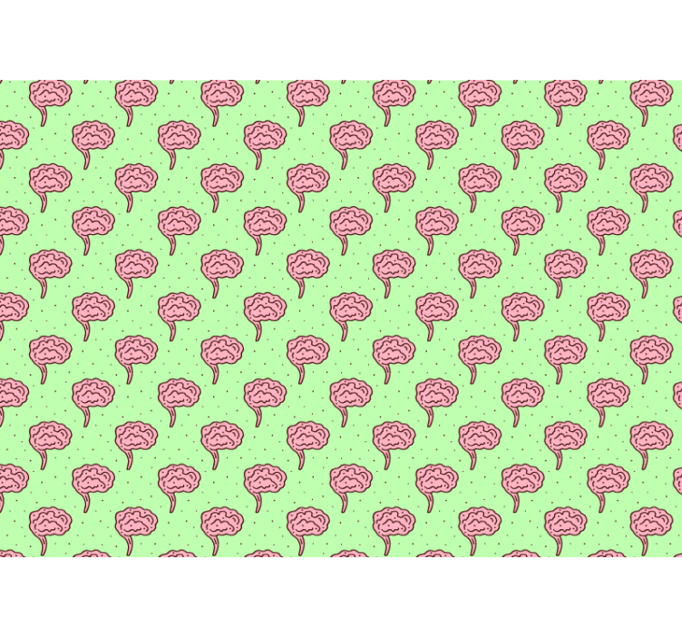 Stylized Brain Blooms wall mural - TenStickers