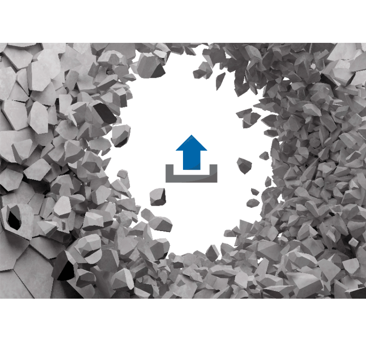 Animal mural zebra emerging from rocks - TenStickers