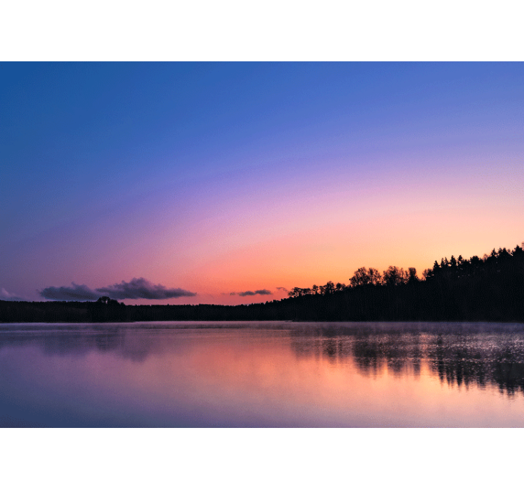 Landscape mural tranquil lake reflections - TenStickers