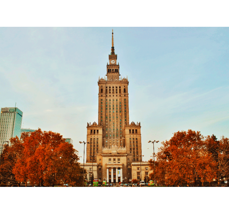 City wall mural palace of culture mural - TenStickers