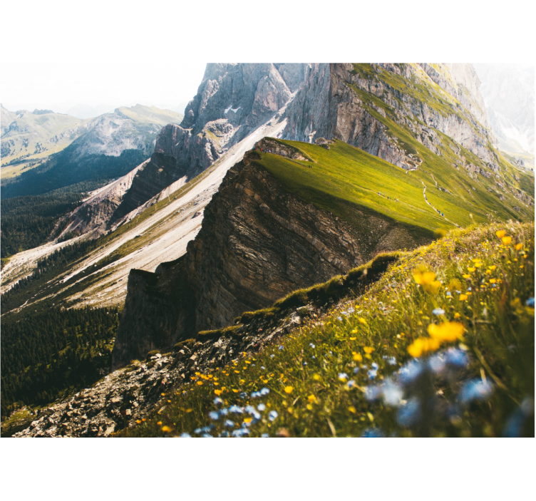 Landscape mural mountainous landscape - TenStickers