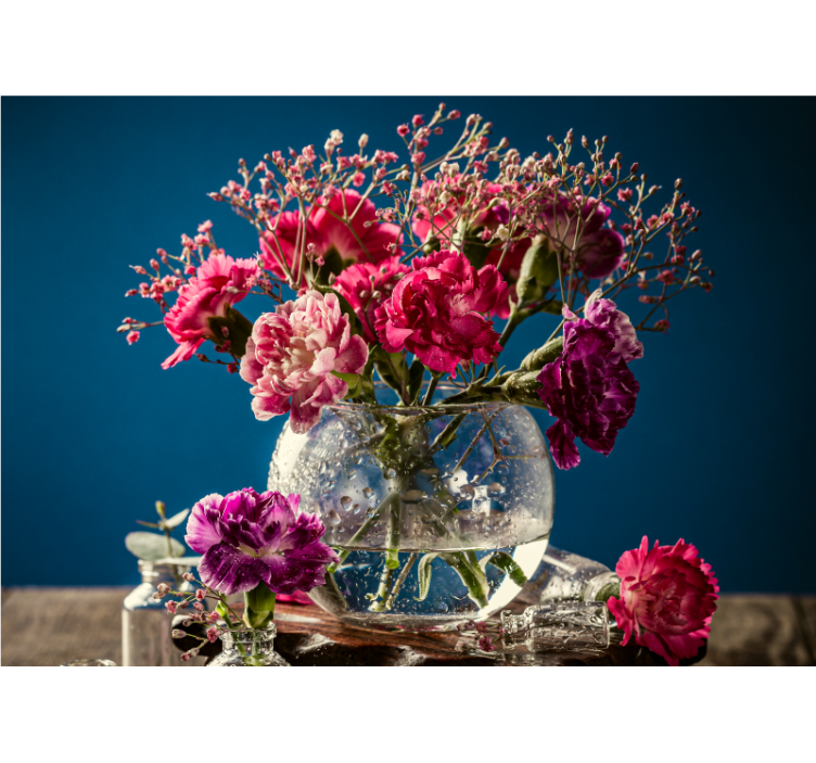 Flower mural lively bloom arrangement - TenStickers