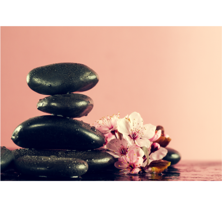 Zen wall mural pebble calm - TenStickers