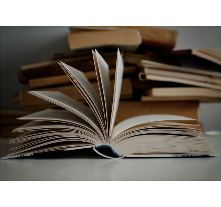 Phrase wall mural open book scene - TenStickers