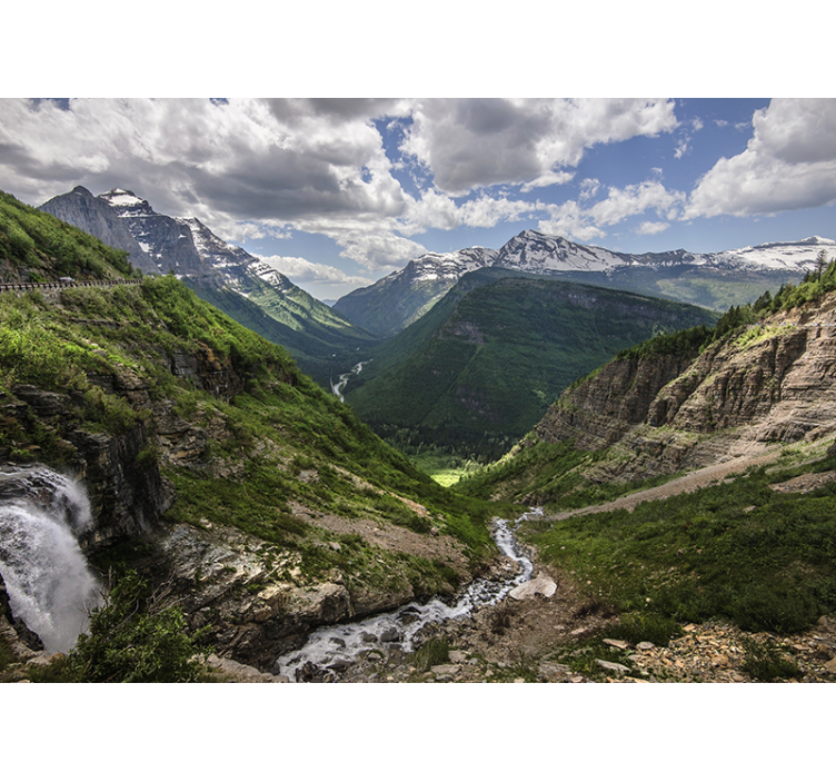 French mountain landscape wall mural - TenStickers