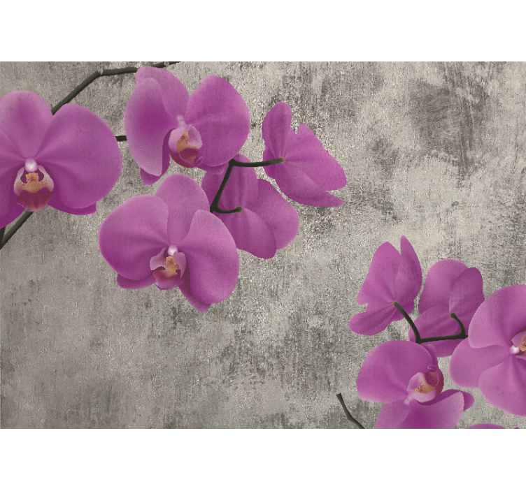 Flower mural rose orchid blossoms - TenStickers