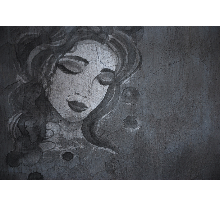 Painting mural elegant woman portrait - TenStickers