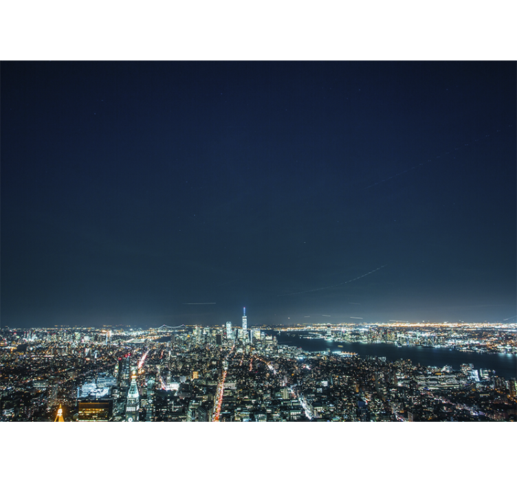 Light Manhattan at night new york wall mural - TenStickers