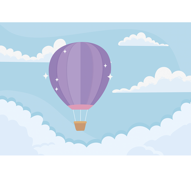 Kids wall mural playful hot air balloons design - TenStickers