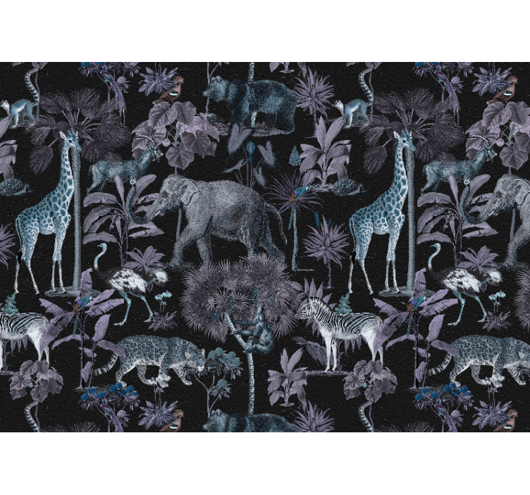 Animal mural wildlife safari scene - TenStickers