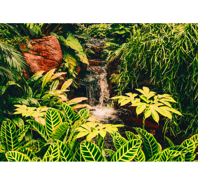 Nature wall mural in lively tropical environment - TenStickers