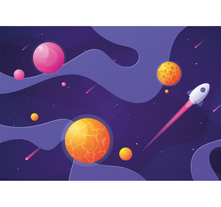 Child's Cosmic Adventure space wall mural - TenStickers