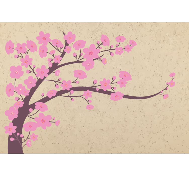 Flower mural blossoming cherry tree - TenStickers