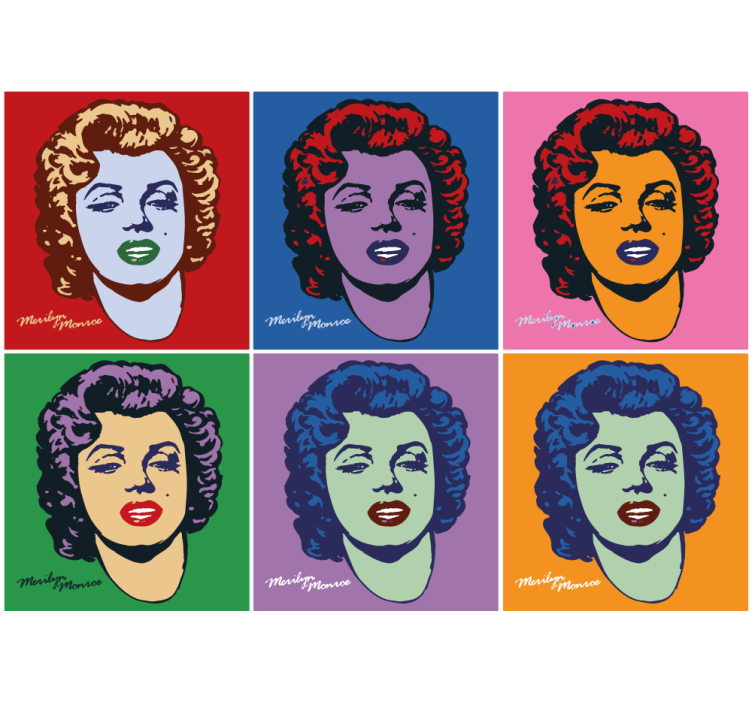 Painting mural pop art portraits - TenStickers