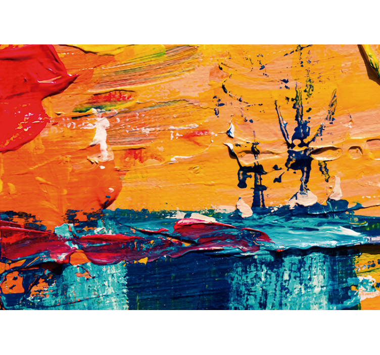 Painting mural vibrant abstract seascape - TenStickers
