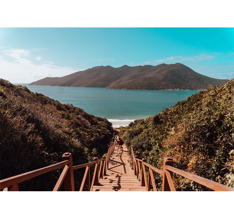 Landscape mural serene ocean pathway - TenStickers