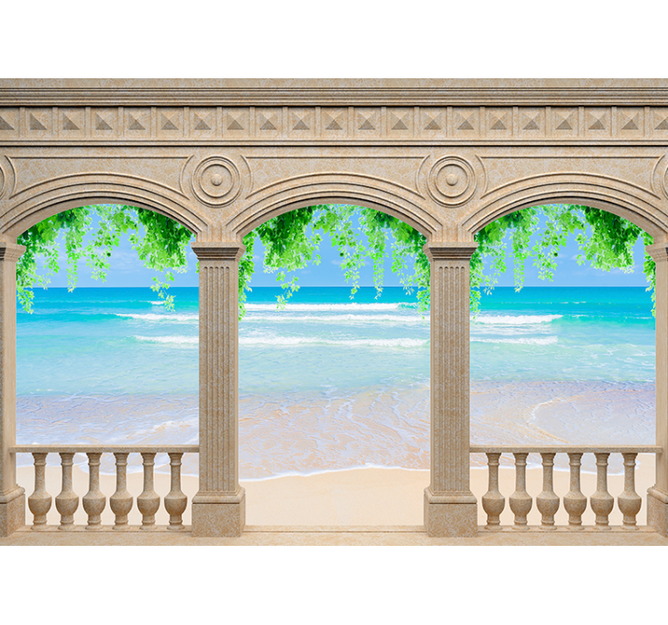 Landscape mural coastal arch view - TenStickers
