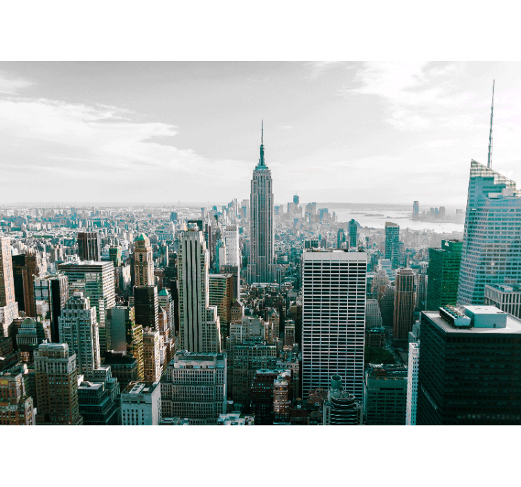 New york wall mural iconic city skyline - TenStickers