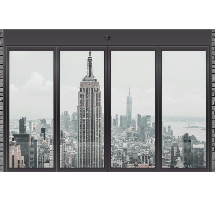 New york wall mural empire state urban skyline - TenStickers