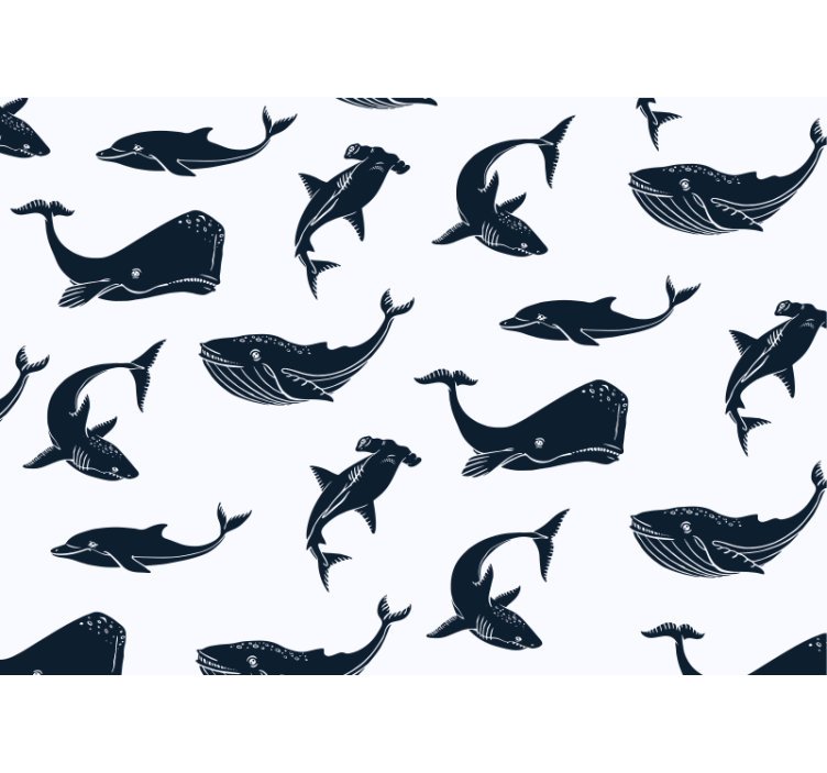 Animal mural with ocean life designs - TenStickers