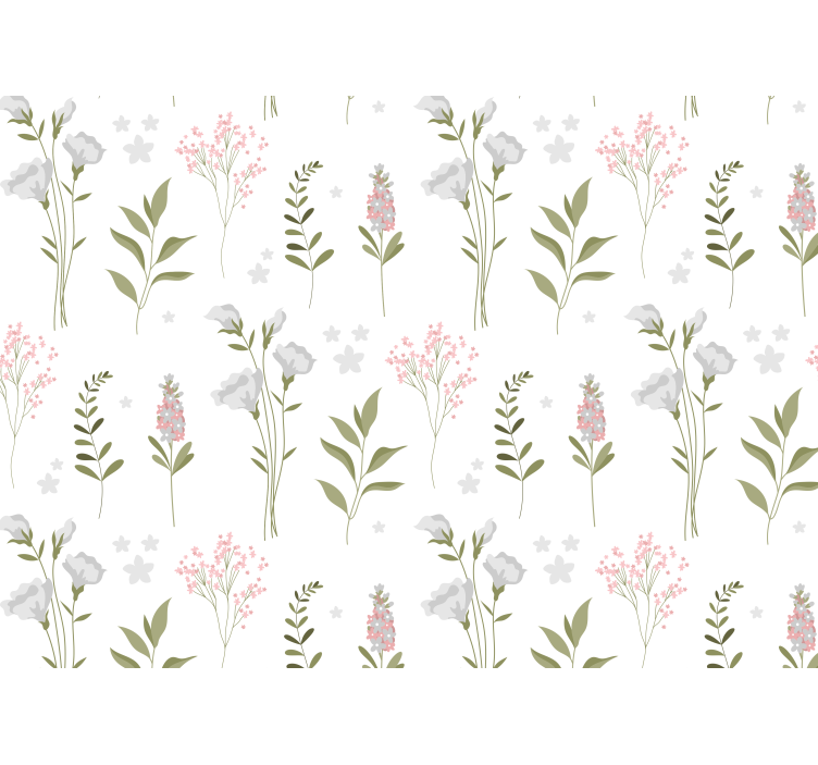 Flower mural with elegant floral designs - TenStickers