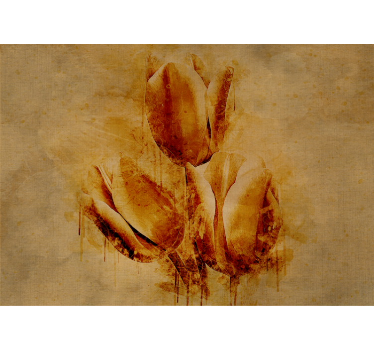 Flower mural elegant tulip arrangement - TenStickers