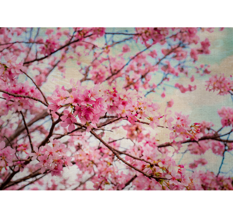 Flower mural sakura branches design - TenStickers