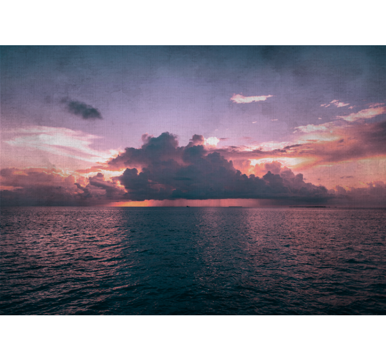 Landscape mural tranquil ocean dusk - TenStickers