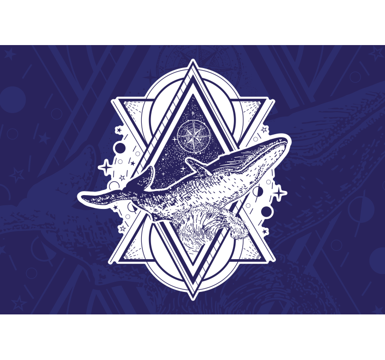 Animal mural majestic whale design - TenStickers