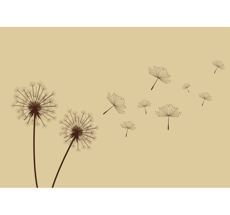 Flower mural dandelion breeze design - TenStickers