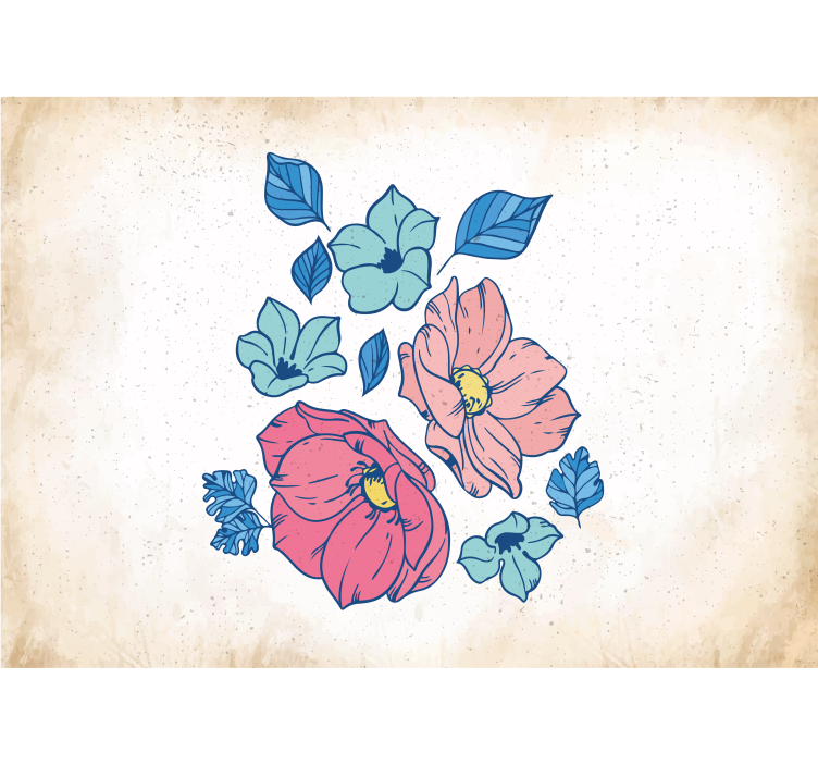 Flower mural blush floral arrangement - TenStickers