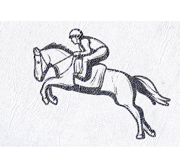 Vehicle wall mural horse riding jump - TenStickers