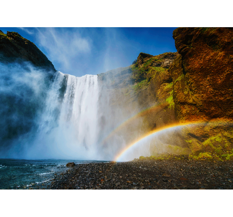 Majestic Rainbow View waterfall mural - TenStickers