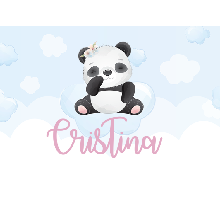 Animal mural cute panda design - TenStickers