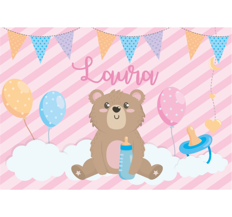 Kids wall mural cute bear illustration - TenStickers
