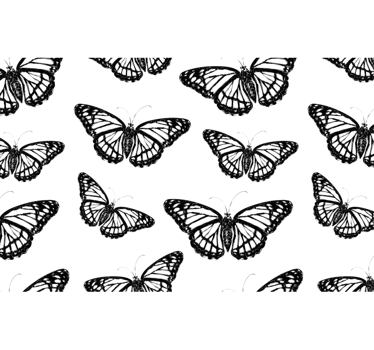 Elegant black butterflies animal mural - TenStickers