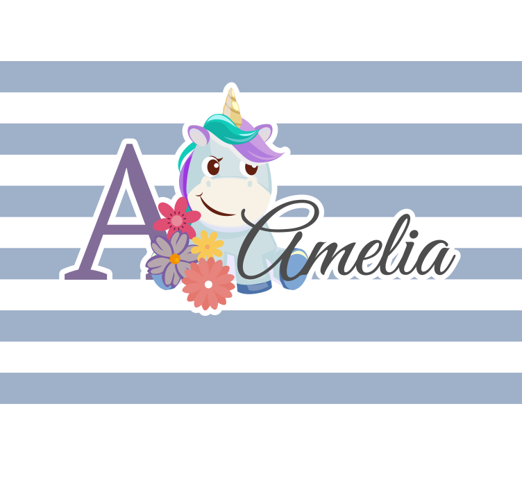 Custom wall mural charming unicorn design - TenStickers