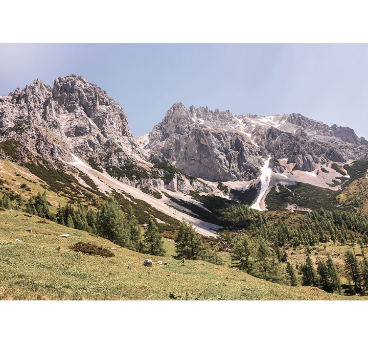 Landscape mural alpine serenity - TenStickers