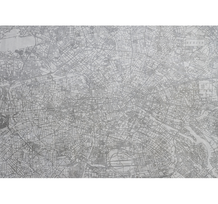 Berlin wall mural detailed map of berlin - TenStickers