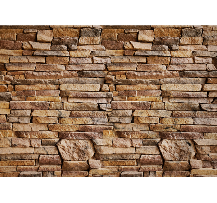 Stone wall mural natural stone finish - TenStickers