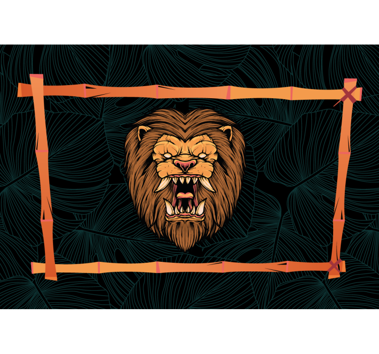 Majestic Artwork lion wall mural - TenStickers