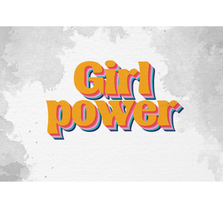 Phrase wall mural empowering girls everywhere - TenStickers
