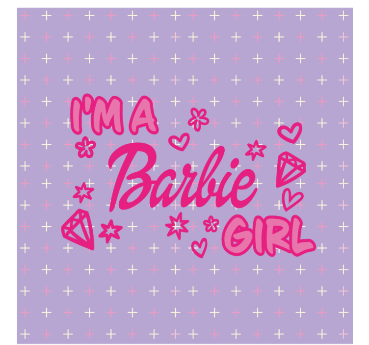 Phrase wall mural i'm a barbie girl - TenStickers