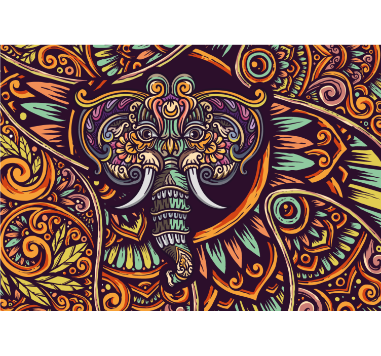 Animal mural decorative elephant design - TenStickers